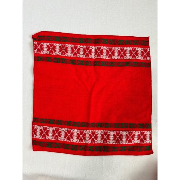 Vtg Christmas Woven Placemats Holiday Home Table Decor Napkins Set 6 - Picture 1 of 3